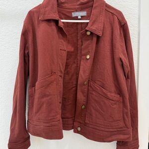 Just USA Brick Red Button-Front Utility Jacket